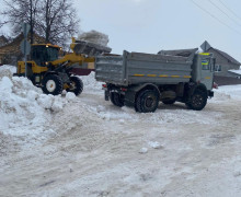 Уборка снега по ул. Западная